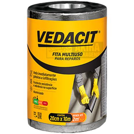 Manta Fita Asfáltica Auto Adesivo Multiuso Aluminio Vedacit 20cm 10m - OTTO BAUMGART Menor preço em Manta Fita Asfáltica Auto Adesivo Multiuso Aluminio Vedacit 20cm 10m - OTTO BAUMGART