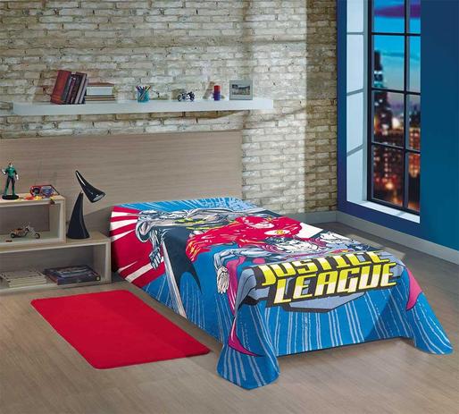 Manta Fleece infantil Estampada Liga da Justiça heróis Batman e Flash - Lepper Menor preço em Manta Fleece infantil Estampada Liga da Justiça heróis Batman e Flash - Lepper