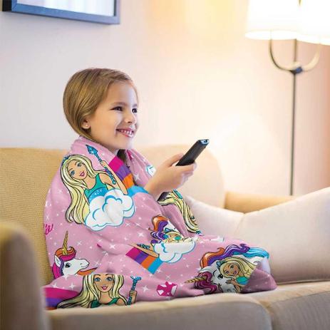manta fleece infantil menina barbie reinos mágicos com 1 peça - Lepper Menor preço em manta fleece infantil menina barbie reinos mágicos com 1 peça - Lepper