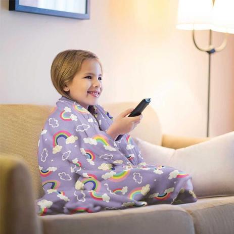 manta fleece infantil menina lepper arco-íris Menor preço em manta fleece infantil menina lepper arco-íris