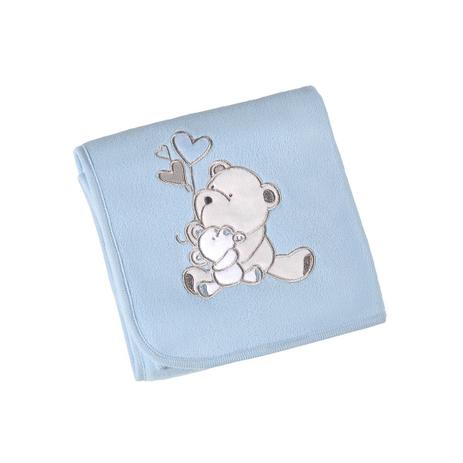 Manta Fleece Para Bebê Lepper Bordada Mini Urso 82x82cm Azul Menor preço em Manta Fleece Para Bebê Lepper Bordada Mini Urso 82x82cm Azul
