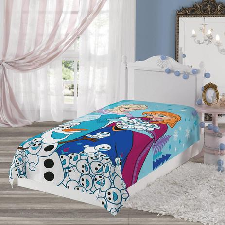 Manta Fleece Solteiro Lepper Estampada Frozen Azul Claro Menor preço em Manta Fleece Solteiro Lepper Estampada Frozen Azul Claro