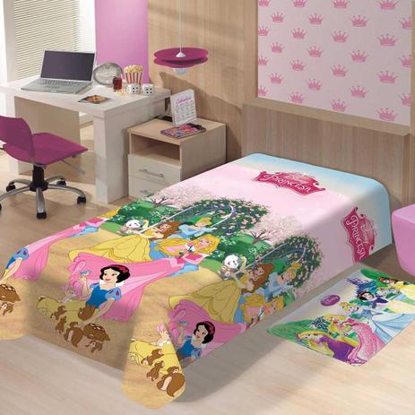 manta infantil menina jolitex princesas no jardim Menor preço em manta infantil menina jolitex princesas no jardim