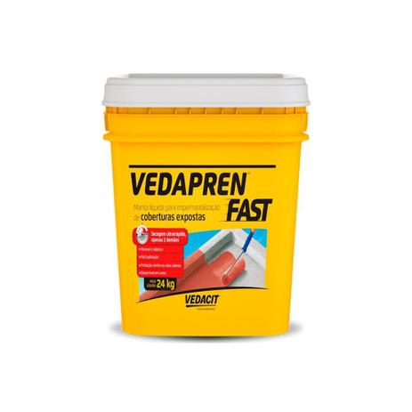 Manta Líquida Acrílica Vedapren Fast Branca 24kg - Vedacit Menor preço em Manta Líquida Acrílica Vedapren Fast Branca 24kg - Vedacit