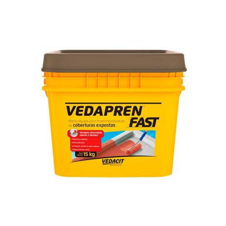 Manta Líquida Acrílica Vedapren Fast Concreto 15kg - Vedacit Menor preço em Manta Líquida Acrílica Vedapren Fast Concreto 15kg - Vedacit