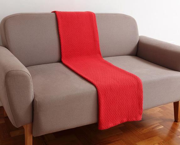 Manta P/ Sofá - Kiel - Vermelho - 1,50m x 1,20m - Santista Menor preço em Manta P/ Sofá - Kiel - Vermelho - 1,50m x 1,20m - Santista