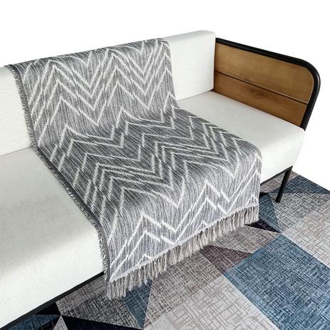 Manta Para Sofá De Canto Rústica Jeans Cru Chevron 2,10m - Ecm Decor Menor preço em Manta Para Sofá De Canto Rústica Jeans Cru Chevron 2,10m - Ecm Decor