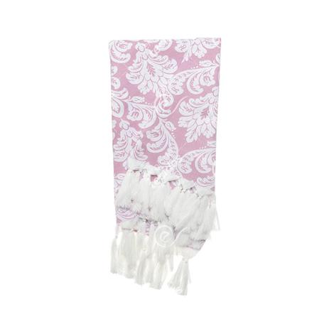 Manta para sofá em Tecido Jacquard Rosa Bebê e Branco Medalhão Fio Tinto - Jacquard fio tinto Menor preço em Manta para sofá em Tecido Jacquard Rosa Bebê e Branco Medalhão Fio Tinto - Jacquard fio tinto