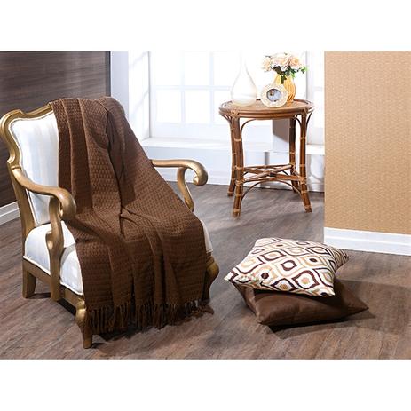 Manta Para Sofá Favo de Mel 130x180cm Tabaco - Bordart Menor preço em Manta Para Sofá Favo de Mel 130x180cm Tabaco - Bordart