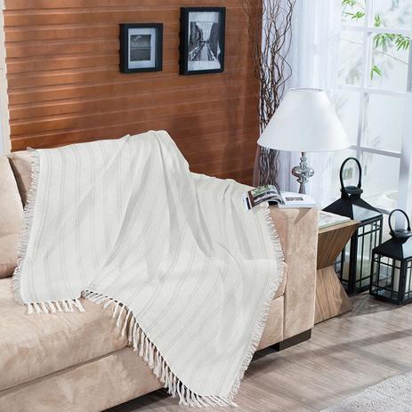 Manta para Sofá Oslo - 150 x 140 cm Natural - Artesanal Teares Menor preço em Manta para Sofá Oslo - 150 x 140 cm Natural - Artesanal Teares