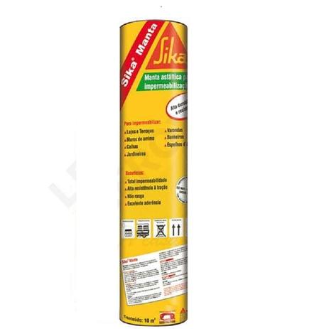 Manta poliester aluminio 3mm rolo com 10 metros - sika Menor preço em Manta poliester aluminio 3mm rolo com 10 metros - sika
