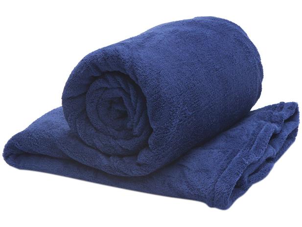 Manta Solteiro Microfibra Camesa - Azul Marinho Menor preço em Manta Solteiro Microfibra Camesa - Azul Marinho