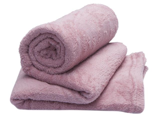 Manta Solteiro Microfibra Camesa - Rose Menor preço em Manta Solteiro Microfibra Camesa - Rose