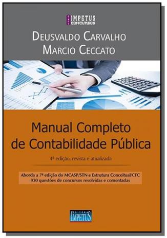 Manual completo de contabilidade publica - serie i - Impetus Menor preço em Manual completo de contabilidade publica - serie i - Impetus