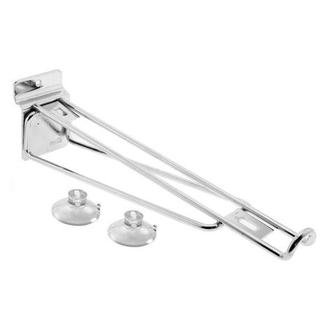 Mão Francesa Dupla para Painel Canaletado 20cm MF20C Cromada com Ventosas Zoke Menor preço em Mão Francesa Dupla para Painel Canaletado 20cm MF20C Cromada com Ventosas Zoke