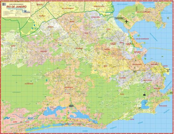 Mapa Politico Da Cidade Do Rio De Janeiro Rj Multimapas Mapas E Atlas Magazine Luiza
