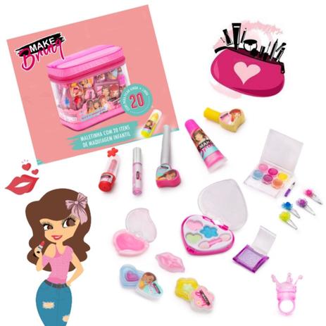 Toyvian 1 Conjunto De Cosméticos Infantis Kit De Maquiagem De Princesa Para  Meninas Kit De Maquiagem De Meninas Pequenas Conjunto De Maquiagem De