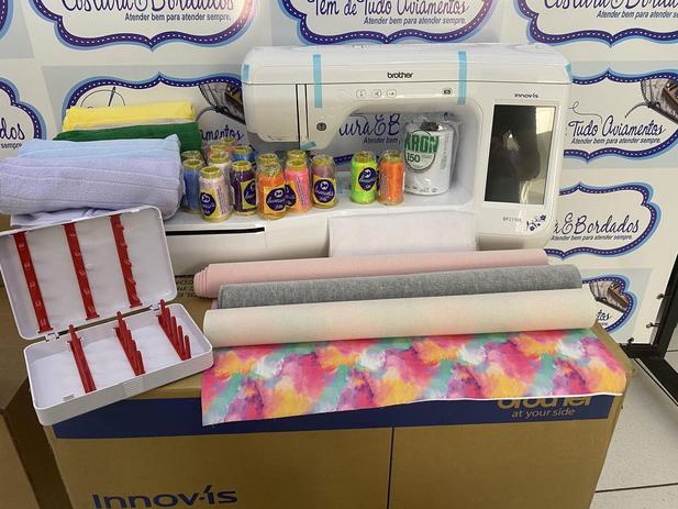 Maquina de bordados brother bp 2150l com kit empreenda já com sinteticos e linhas Menor preço em Maquina de bordados brother bp 2150l com kit empreenda já com sinteticos e linhas
