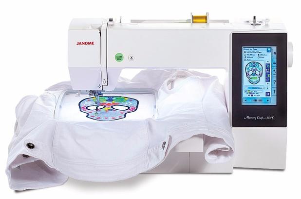 Máquina de bordar Janome Mc500e Menor preço em Máquina de bordar Janome Mc500e