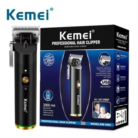 Máquina De Cortar Cabelo Barbear Aparar Kemei Km 1892 Menor preço em Máquina De Cortar Cabelo Barbear Aparar Kemei Km 1892