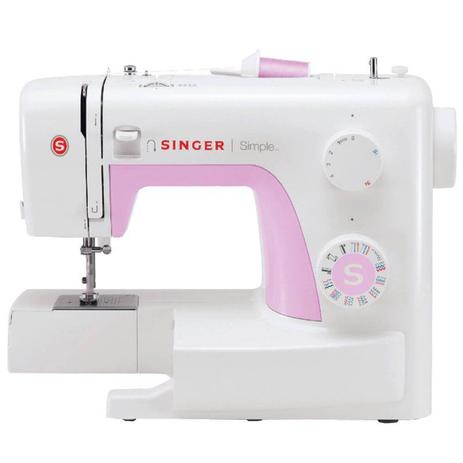 Máquina de Costura Portátil Singer Simple 3223 220V Branca e Rosa para Uso Doméstico Menor preço em Máquina de Costura Portátil Singer Simple 3223 220V Branca e Rosa para Uso Doméstico