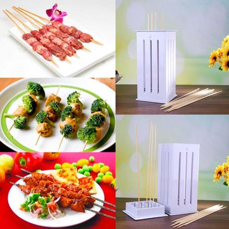 Máquina De Fazer 16 Espetinhos Para Churrasco Corta Carne - Newmix Menor preço em Máquina De Fazer 16 Espetinhos Para Churrasco Corta Carne - Newmix