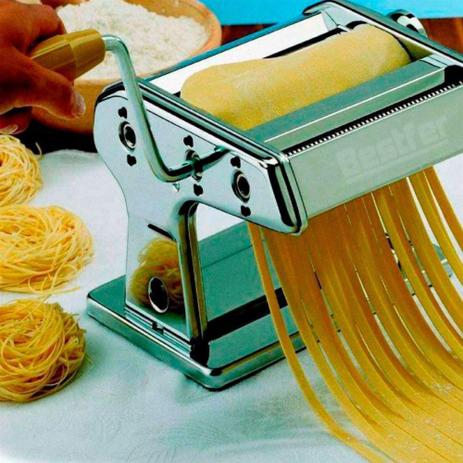 Maquina De Preparar Massa E Macarrao Manual Cilindo Para Fazer Massas Espagueti, Pastel E Lasanha 3 - Bestfer Menor preço em Maquina De Preparar Massa E Macarrao Manual Cilindo Para Fazer Massas Espagueti, Pastel E Lasanha 3 - Bestfer