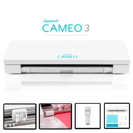 Máquina de Recorte Silhouette Cameo 3 - 3t com Display Touchscreen - Bivolt Automático Menor preço em Máquina de Recorte Silhouette Cameo 3 - 3t com Display Touchscreen - Bivolt Automático