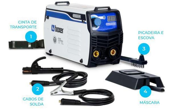 Maquina de Solda Inversora 140AMP 110v TOUCH145 Boxer Menor preço em Maquina de Solda Inversora 140AMP 110v TOUCH145 Boxer