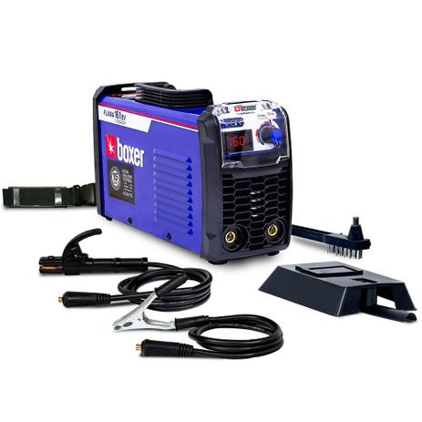 Máquina de Solda Inversora Boxer Flama 161bv - Solda eletrodos 3,25mm sem parar - BIVOLT Menor preço em Máquina de Solda Inversora Boxer Flama 161bv - Solda eletrodos 3,25mm sem parar - BIVOLT