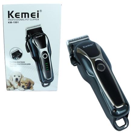 Máquina De Tosa Pet Bivolt Profissional Kemei Km- 1991 110v/220v Sem Fio Menor preço em Máquina De Tosa Pet Bivolt Profissional Kemei Km- 1991 110v/220v Sem Fio