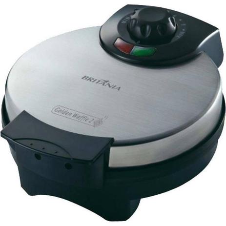 Máquina de Waffle Britânia GOLDEN, Prata - 110V Menor preço em Máquina de Waffle Britânia GOLDEN, Prata - 110V