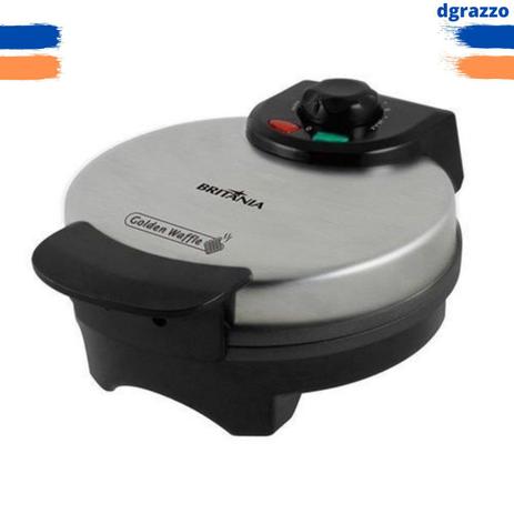Máquina de waflle britânia golden prata 220 volts Menor preço em Máquina de waflle britânia golden prata 220 volts