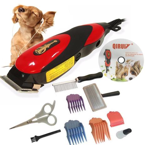 Máquina Tosa Aparadora Pelos Kit Profissional Gato Cães 110V - Qirui Menor preço em Máquina Tosa Aparadora Pelos Kit Profissional Gato Cães 110V - Qirui