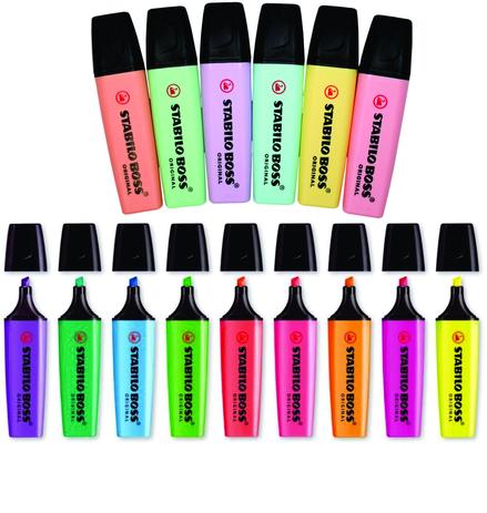 Marca Texto Stabilo Boss kit 15 cores 9 Neon e 6 Pastel Menor preço em Marca Texto Stabilo Boss kit 15 cores 9 Neon e 6 Pastel