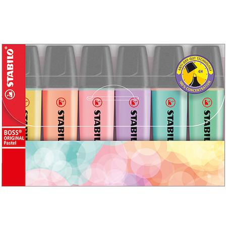 Marcador Stabilo Boss Pastel Estojo c/06 Cores Menor preço em Marcador Stabilo Boss Pastel Estojo c/06 Cores