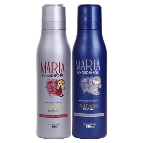 Maria Escandalosa kit Shampoo e Máscara Matizadores Platinum é boa?