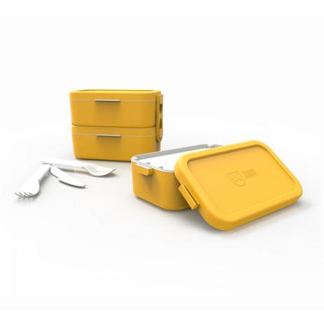 Marmita Bento Box Dupla Amarelo Ug Menor preço em Marmita Bento Box Dupla Amarelo Ug