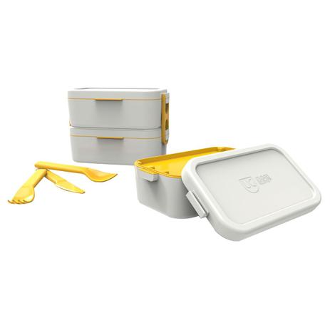 Marmita Bento Box Dupla Cinza Claro E Amarelo Primacor Anodilar Menor preço em Marmita Bento Box Dupla Cinza Claro E Amarelo Primacor Anodilar