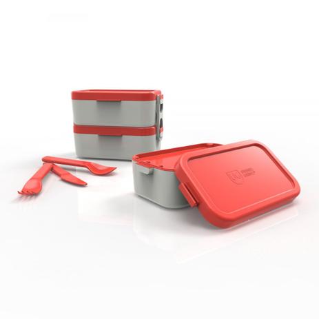 Marmita Bento Box Dupla Vermelho Ug Menor preço em Marmita Bento Box Dupla Vermelho Ug