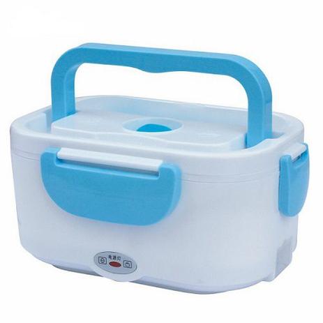 Marmita Elétrica Lunch Box Lancheira com Divisórias e Talher Bivolt Azul - Dc importação Menor preço em Marmita Elétrica Lunch Box Lancheira com Divisórias e Talher Bivolt Azul - Dc importação