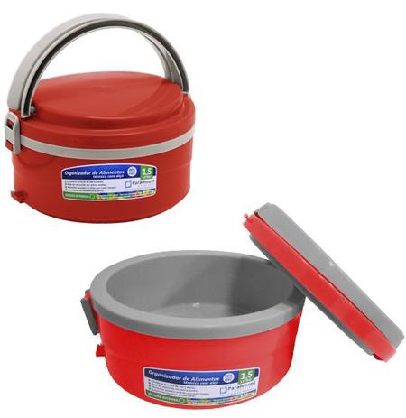 Marmita térmica plástica com trava lateral 1,5 l - Paramount Menor preço em Marmita térmica plástica com trava lateral 1,5 l - Paramount