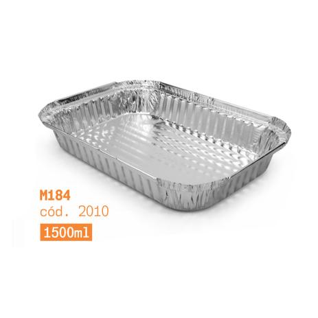 Marmitex de Alumínio Retangular 1500ml Mello com 100 Menor preço em Marmitex de Alumínio Retangular 1500ml Mello com 100