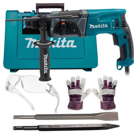 Martelete Perfurador e Rompedor 800W 2,7 joules HR2470 + Kit de acessórios - Makita Menor preço em Martelete Perfurador e Rompedor 800W 2,7 joules HR2470 + Kit de acessórios - Makita