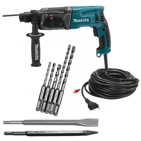 Martelete SDS-Plus 780W 2,6KG HR2470A Rompedor com 15 Mt de Cabo + BRINDE Ponteiro, Talhadeira e Kit - Makita Menor preço em Martelete SDS-Plus 780W 2,6KG HR2470A Rompedor com 15 Mt de Cabo + BRINDE Ponteiro, Talhadeira e Kit - Makita