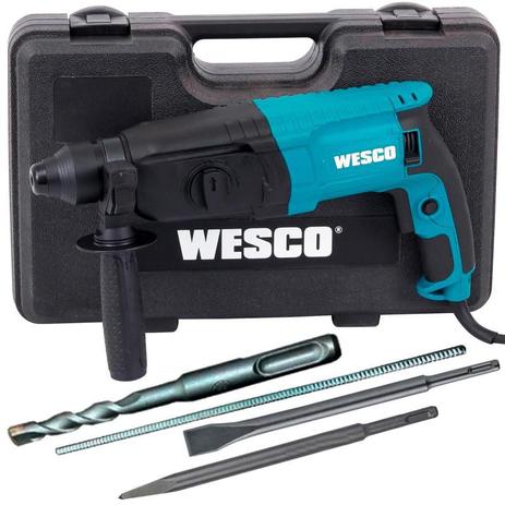 Martelete SDS Plus Perfurador e Rompedor 800W 2,8J com Maleta WS3212KU WESCO com Kit Menor preço em Martelete SDS Plus Perfurador e Rompedor 800W 2,8J com Maleta WS3212KU WESCO com Kit