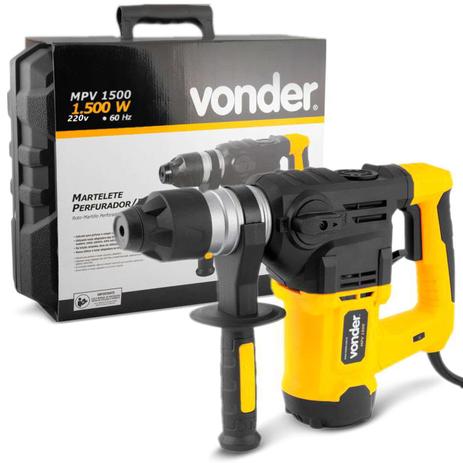 Martelete SDS Plus Perfurador Rompedor Vonder MPV1500 1500W 220V Com Maleta Preto e Amarelo é boa?