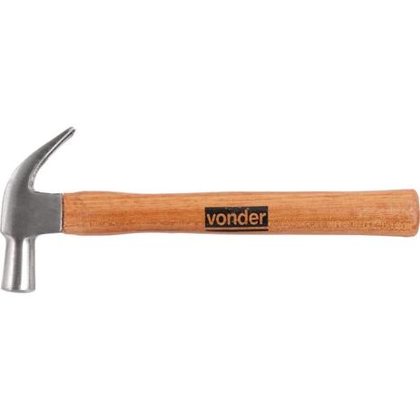 Martelo unha 27mm aço forjado polido cabo madeira - Vonder Menor preço em Martelo unha 27mm aço forjado polido cabo madeira - Vonder