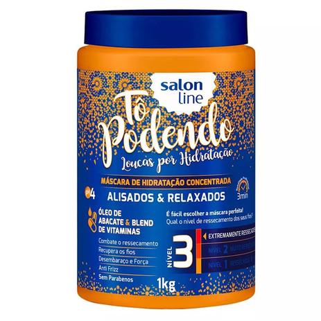 Mascara Alisados e Relaxados Tô Podendo 1 Kg Salon line Menor preço em Mascara Alisados e Relaxados Tô Podendo 1 Kg Salon line