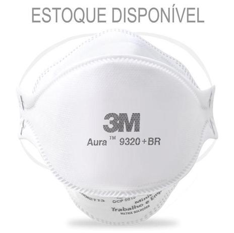 Mascara aura 9320+br pff2 (s) branca - kit 5 unidades - 3M Menor preço em Mascara aura 9320+br pff2 (s) branca - kit 5 unidades - 3M